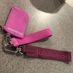 Lululemon Fuchsia Keychain Pouch